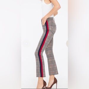 Mother The Insider Ankle plaid pants in Happy People Read and Drink Coffee Sz 25